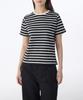 MUSINSA STANDARD WOMAN Women'S Breton Stripe Crew Neck T-Shirt [Black/Ivory]