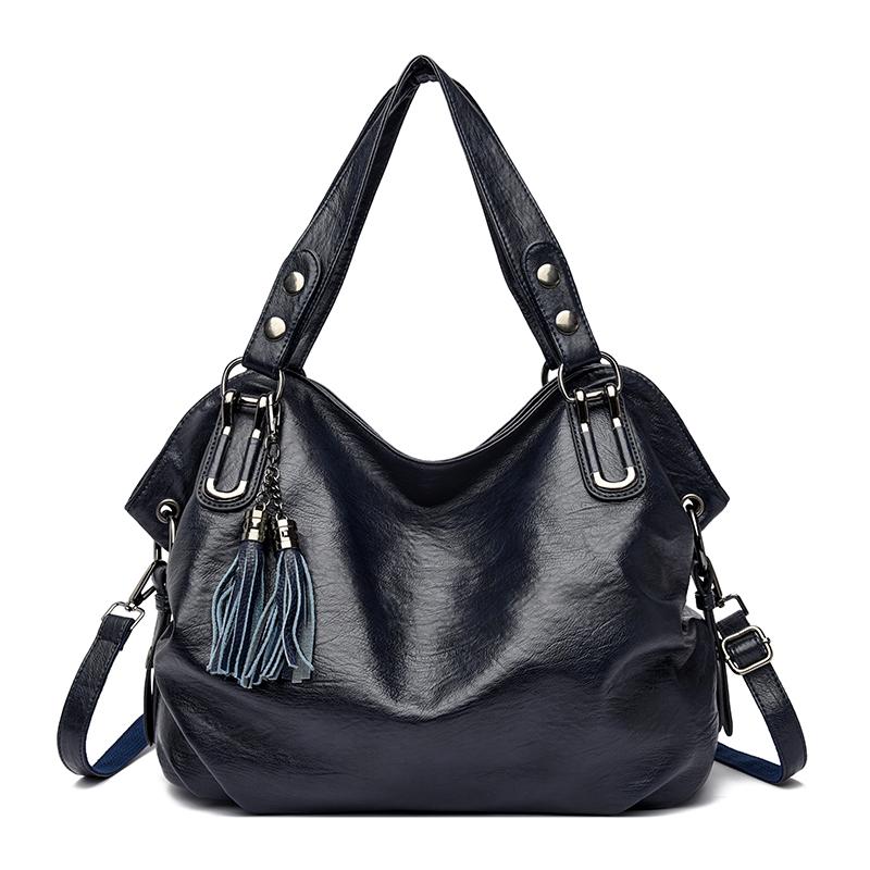 

Fashionable Commuter Soft Leather Women s Handbag Hot Sale New Casual Single Shoulder Tassel Trim Bucket Bag High Quality Casual