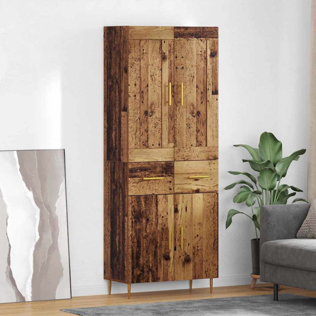Highboard Reclaimed Wood 69.5 x 34 x 180 cm Particle Board