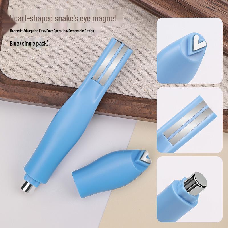 Multi-functional Heart Shape Cat Eye Nail Art Magnet with Snake Pattern