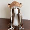 Japanese Style Women's Plush Realistic Cute Lace Reindeer Thickened Warm Ear Flap Lei Feng Hat