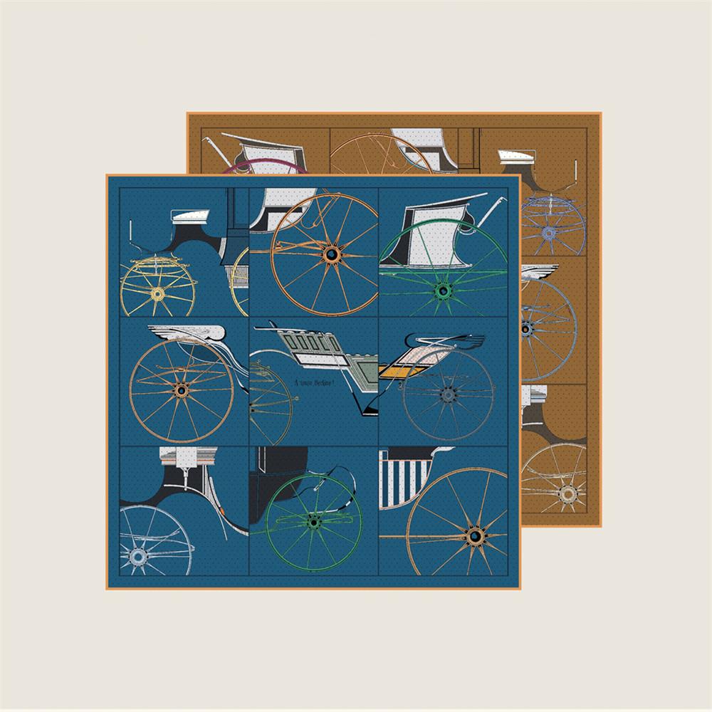 New Style Curled Twill Silk Scarf Women Fashion Double Side Printed Square Scarves Wraps Echarpes Foulards Femme Hijab 70CM