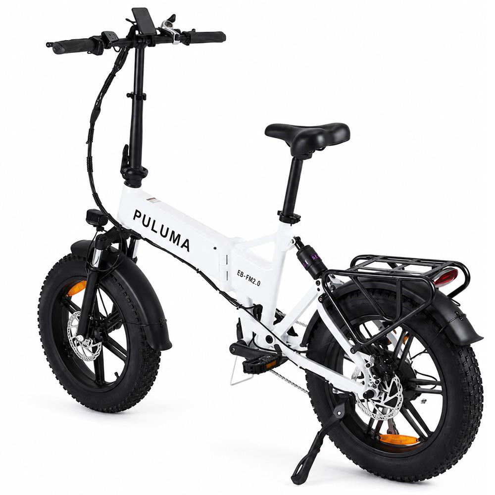 Puluma FM2.0 Foldable Electric Bicycle 20" Fat Tire 750W Peak Motor Fully Suspended Adult Electric Bike 7 Speed Dual Disc Brakes 48V 15Ah