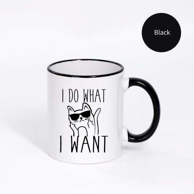 11oz Lustige Süße Katzen Tasse Runder Griff Keramik Teetasse Kreative Keramik Geschenk Tassen für Valentinstag Tee und Heiße Getränke Geschenk
