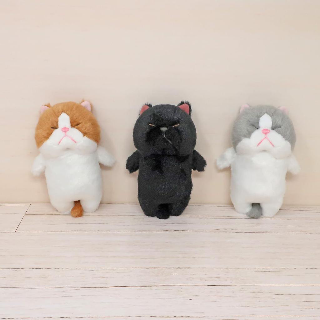 Naitou Design Sticky Stick Cat Black Stick Plush Magnet, 12.5cm In Length, for Ages 6 and Up.