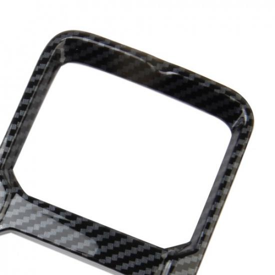 Carbon Fiber Style Rear Armrest Box A/C Outlet Vent Cover Trim For BYD Shark