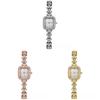 Classic Square Ladies Quartz Watch With Alloy Band For Casual Wear