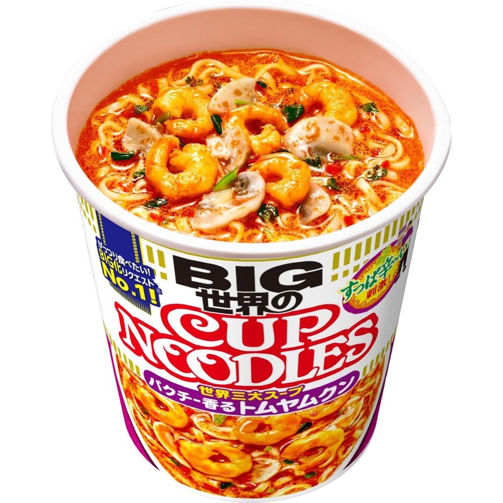 Cup Noodles Cilantro Tom Yum Kung 100g X 12 Packs Foods Cup Large Big, [Nissin Noodles, Serving]