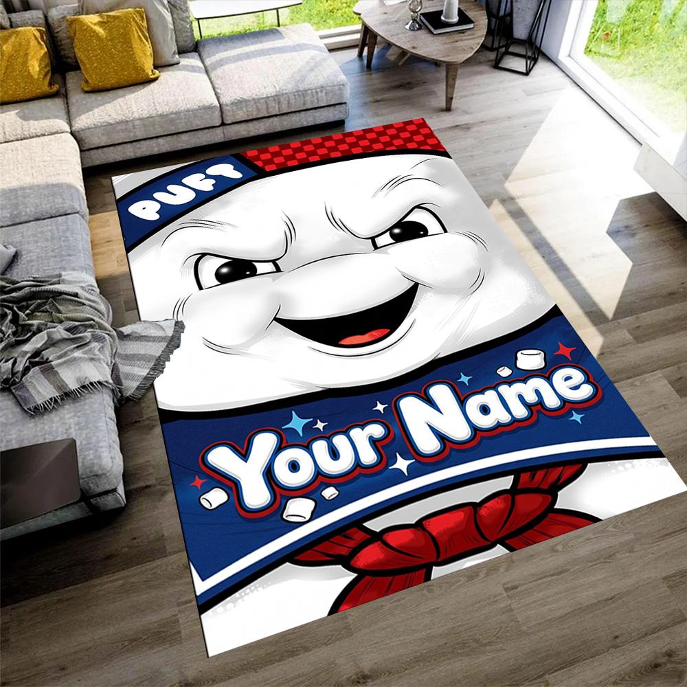 Ghostbusters Personalized Text Floor Mat Suitable for Entryway Kitchen Study room Bedrooms Antislip Carpet Anime Office Decor Wedding Party Gift