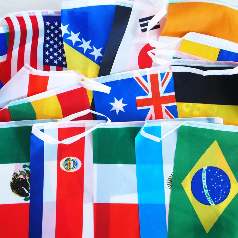 Europe Countries Flag 24pcs Euro Cup Country Flag Bunting National String Flags Banner Football Event Garlands Decor