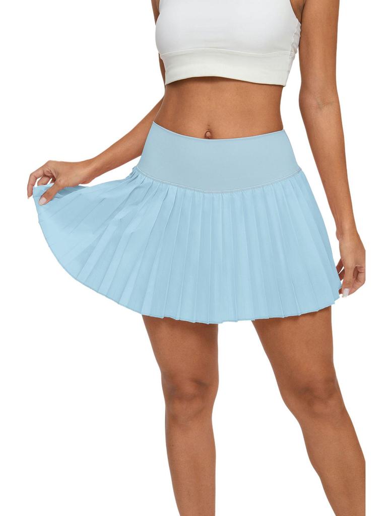 High Waist Pleated Sports Skirt: Yoga, Running, Badminton, Tennis - Anti-Exposure, One-Piece Short Skirt