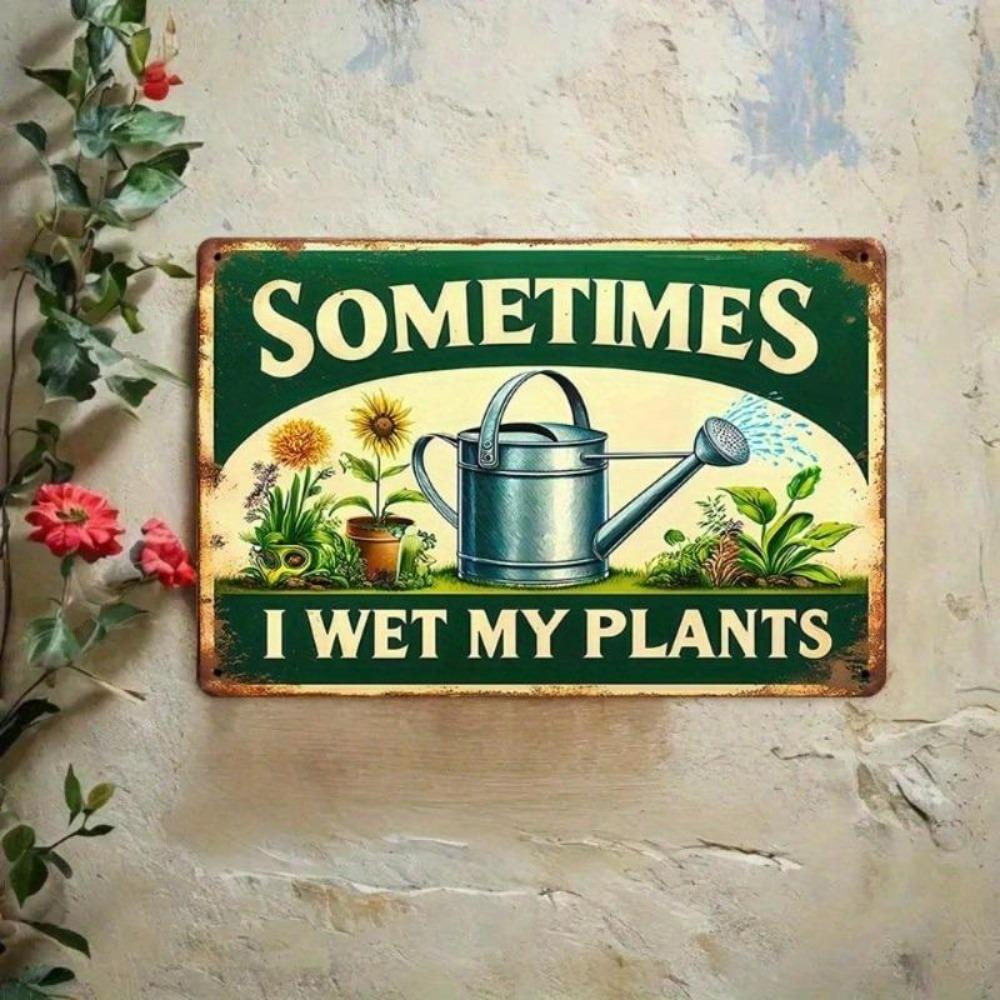 Vintage Metal Sign Garden Wall Decor Weather Resistant Yard Art Home