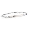 SEWNSWEN SILVER HAMMERED TAG CHAIN BRACELET