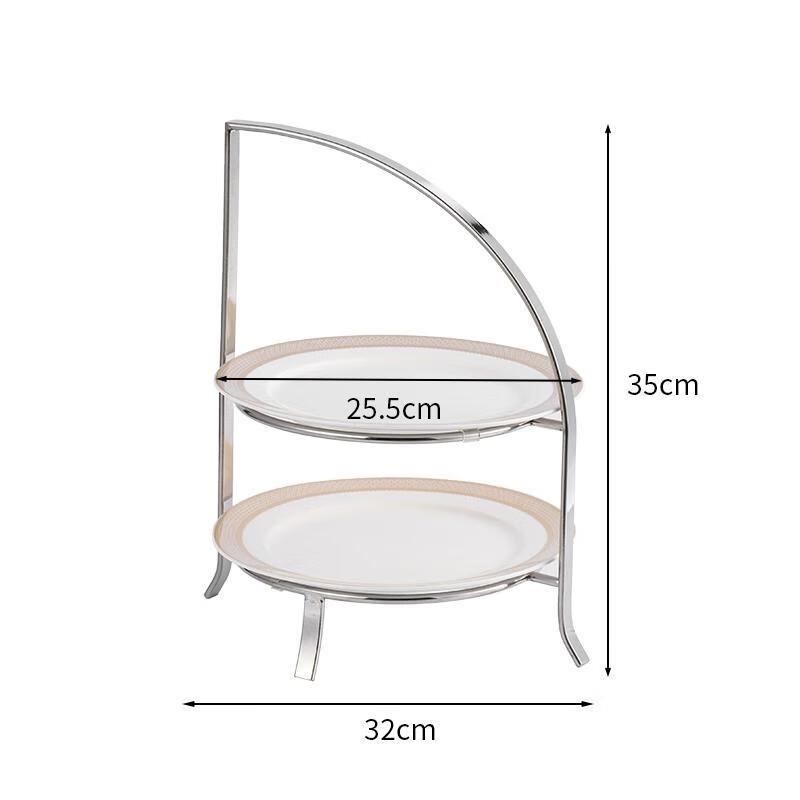 HANDUNYOU Multi-tier Stainless Steel Dessert Stand