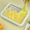 304 Stainless Steel Freezing Yogurt Maker Rectangular Cold Yogurt Plate Ice Cream Roll Maker  Kids