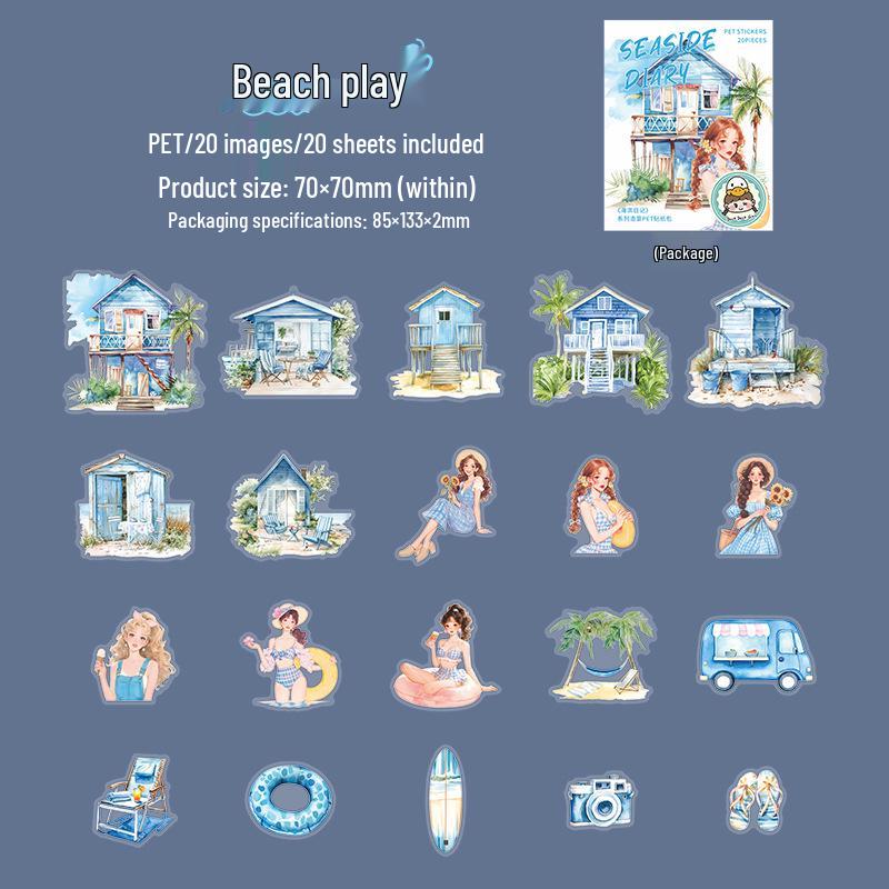 Garden Series: A Beautiful Day PET Sticker Pack - 30 Sheets, 6 Designs