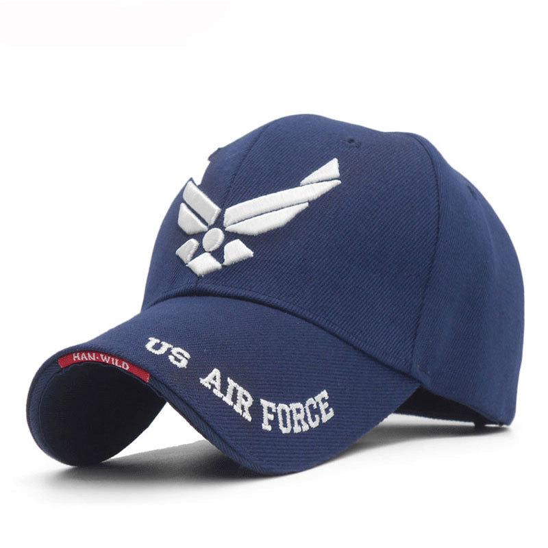 US Air Force V-Mark Embroidery Baseball Caps Spring and Autumn Outdoor Adjustable Casual Hats Sunscreen Hat