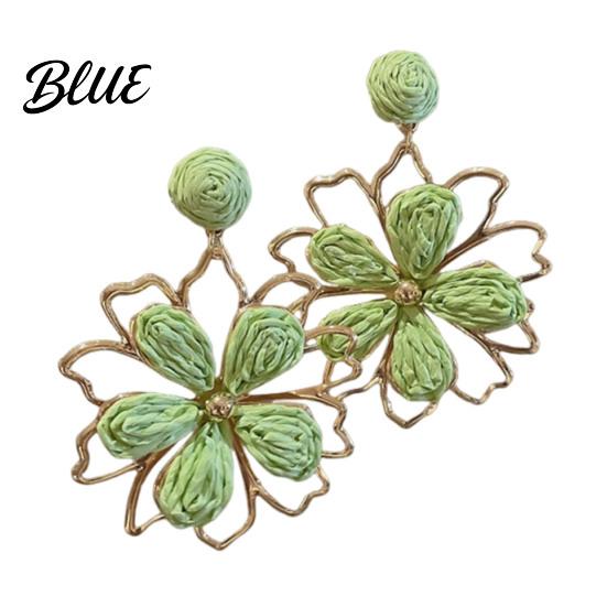 Long Earrings 1 Pair Women Drop Flower-Shaped Sweet Stud Delicate
