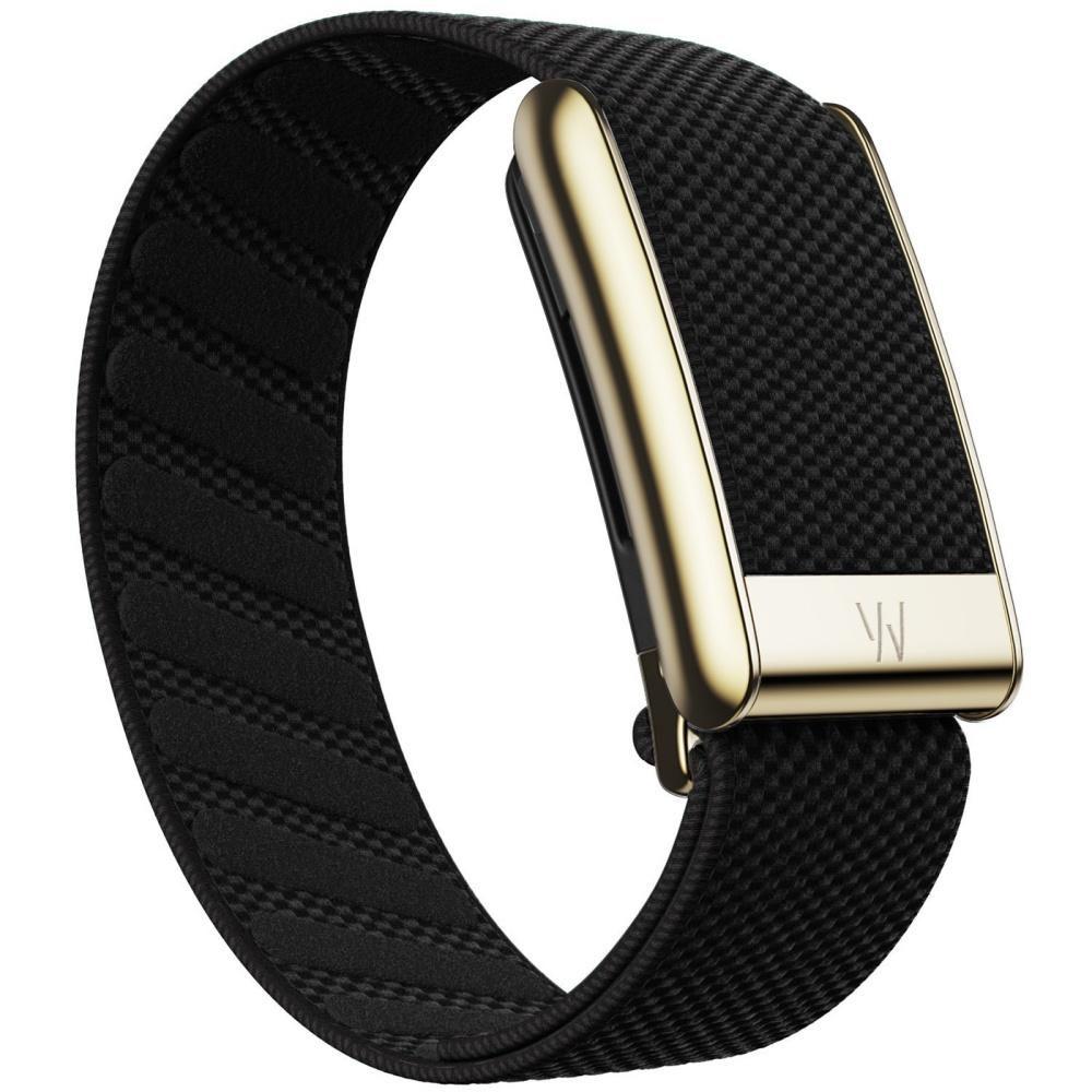 Suitable for Whoop 5.0 Mg Wristband Strap W Leather Nylon Woven Elastic Whoop Sports Replacement Strap Gold Silver Metal