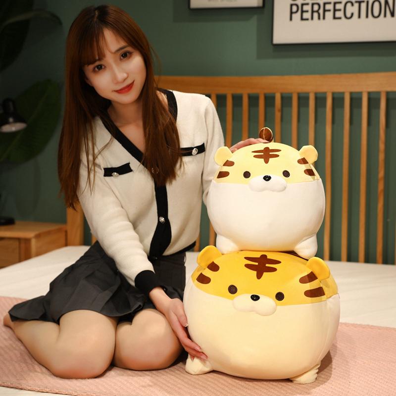 40/50cm Fette Niedliche Tiger Shiba Inu Schwein Puppen Gestreifte Squishy Tiere Spielzeug Stofftiere Weiche Kuscheltiere Schlafbegleiter