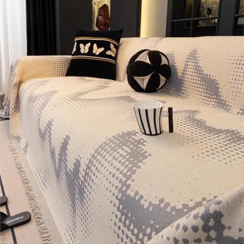 All-Season Universal Couch Camping Blanket Sofa Mat Chenille Ethnic Style Sofa Cover Full Coverage Non-Slip Couch Protector