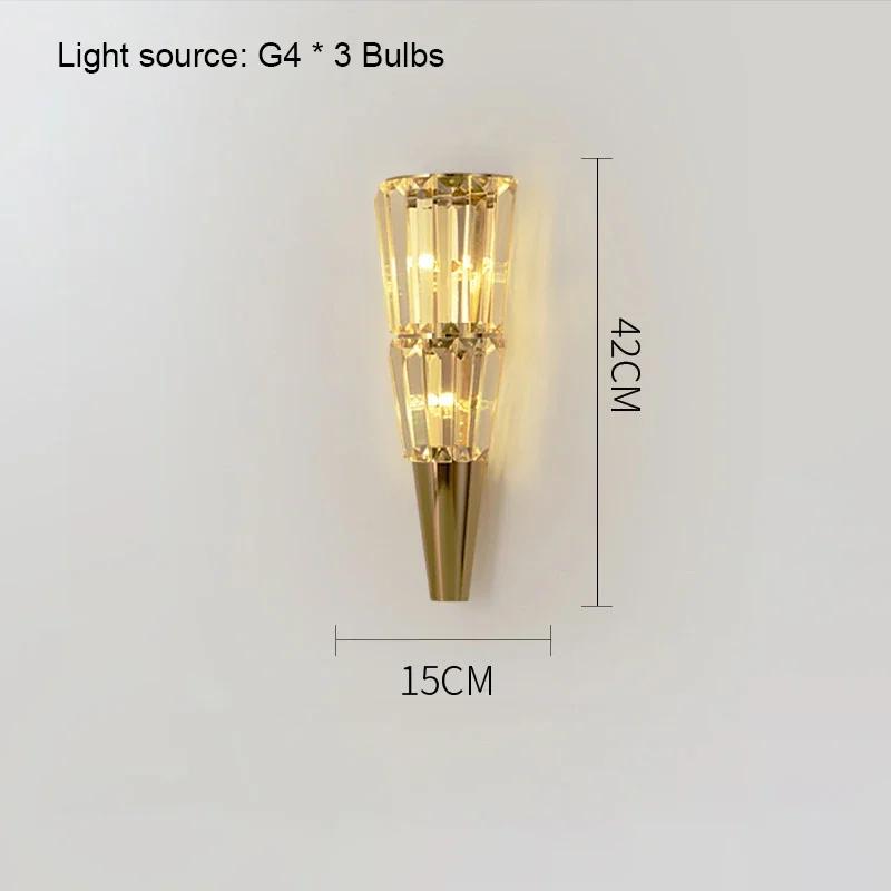 

Светодиодный роскошный хрустальный настенный светильник в скандинавском стиле, современный настенный светильник, освещение гостиной и спальни отеля, внутреннее художественное оформление комнаты Cool White(5500-7000K)