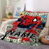 Custom Name "Spider-Man: Spider-Verse" blanket for Couch & Bed, Plush Cozy Fuzzy Blanket Super Soft & Warm Blankets for Fall and Winter. 090820