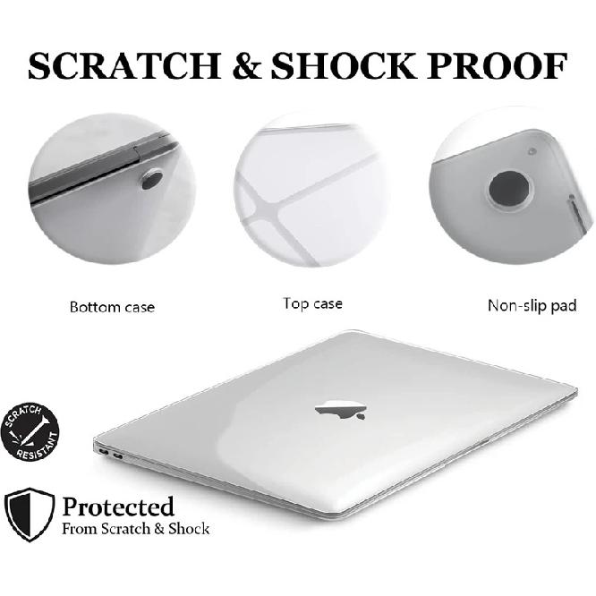 Kristallklares Laptop-Case für Macbook Air 13,6 M4 15 M3 Hartschalen-Cover für Mac Book Pro 13 M1 M2 14 M4 16 2025 Hülle Zubehör