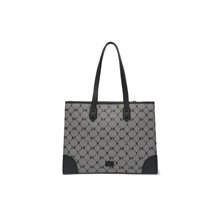 New MLB Monogram Collection Polyester Tote Bag Shopping Bag Shoulder Bag Handbag Regular Unisex Gray 3AORL021N-50GRS