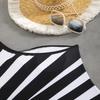 Zebra Print One-Shoulder One-Piece Swimsuit - Slimming Bikini Style
