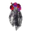 Floral Halloween Skull Hair Hoop Artificial Flower Festive Costume Headwear  Cosplay Events