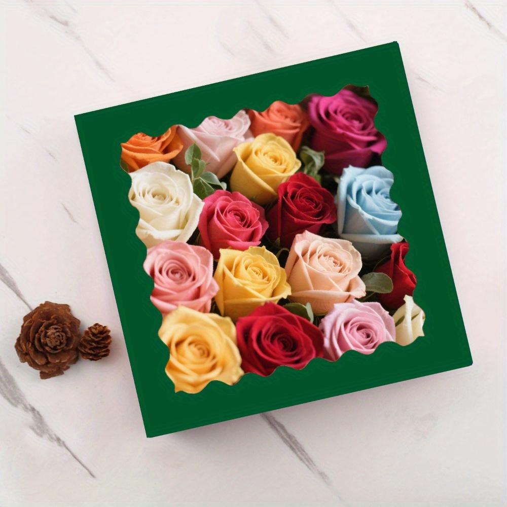 20pcs Kraft Paper Gift Box with Clear Window Square Treat Boxes Party Favor Boxes Gift Packaging Box for Soap Jewelry DIY Paper Box for Birthday