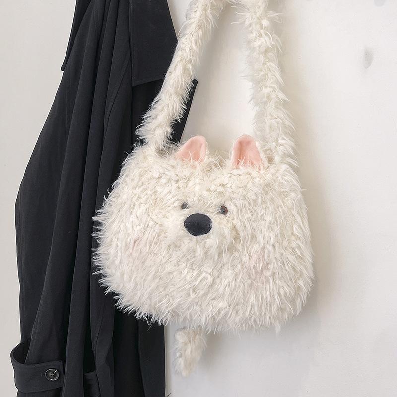 Niedliche Plüschtasche Frühling und Sommer neu süßes Mädchen Schulter große Kapazität Umhängetasche Welpe Tragetasche