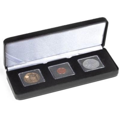 Etui Leuchtturm Nobile Quadrum Coin Capsule (Noir) (3Coins)