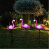 Flamingo Sculpture Solar LED Outdoor Garden Lawn Pathway Decorative Landscape Ground Stake Light