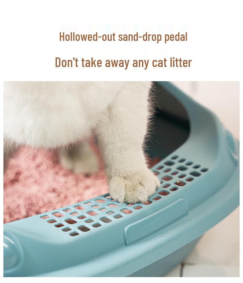 Lettiera per Gatti Semi-Chiusa Anti-Schizzo con Controllo degli Odori | Toilette Durevole per Animali Domestici per Gattini
