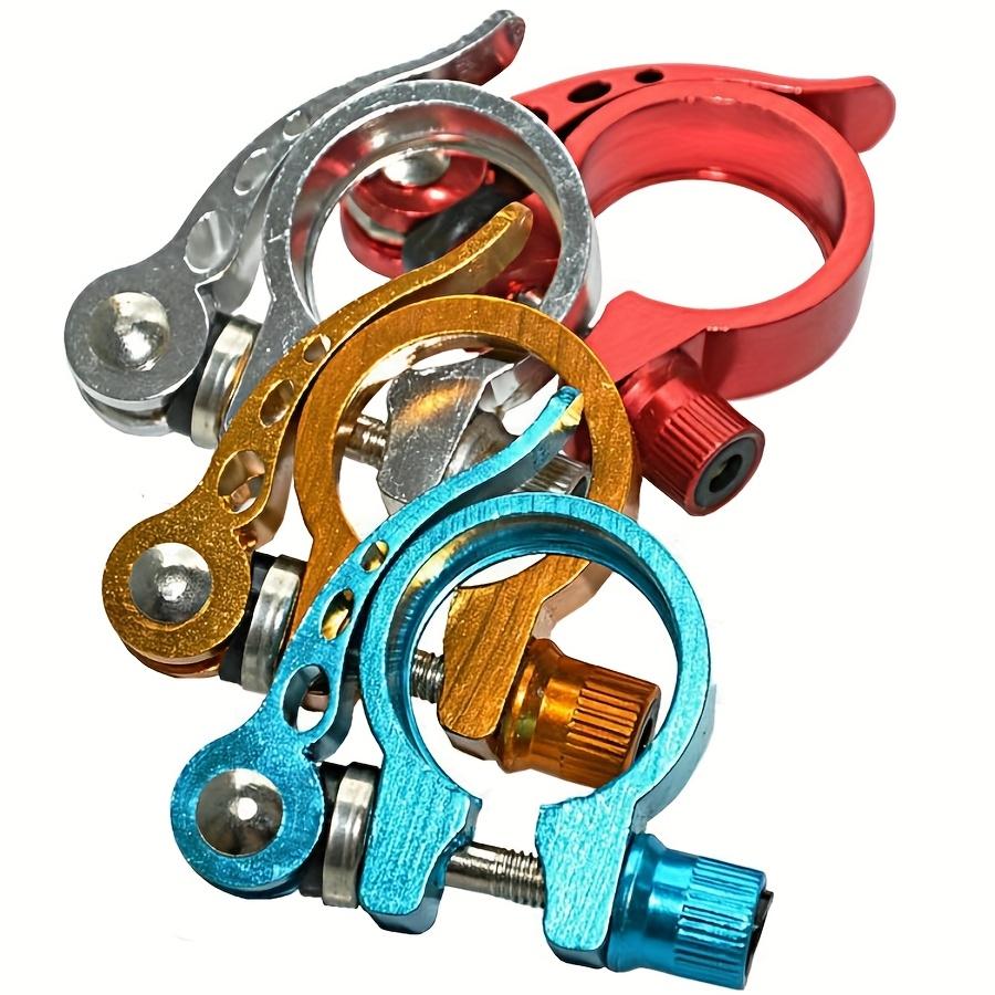 2pcs Mountain Bike Quick-release Seat Tube Clamp, Suitable for Bicycles with Pipe Diameter of 31.8mm, Aluminum Alloy Saddle Lock Clip