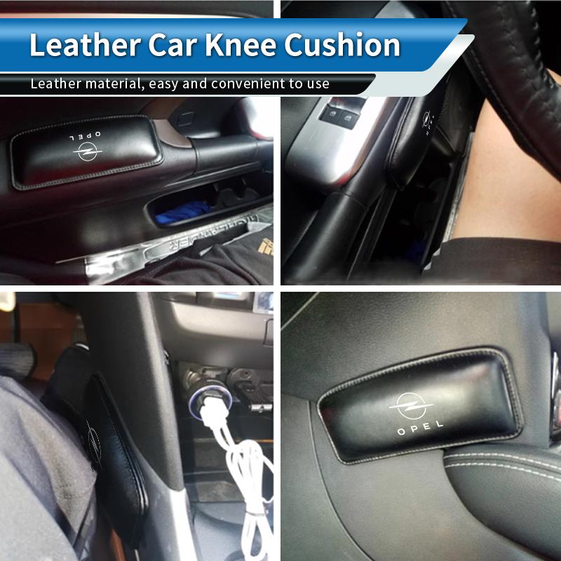 Auto Lederen Kniebeschermer Comfortabel Geheugenschuim Auto Interieur Accessoires Voor OPEL OPC Line Zafira B Corsa D Insignia Mokka Regal