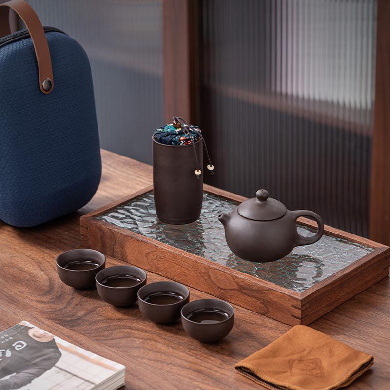 Creative Portable High-end Purple Sand Travel Tea Set, Business Event Gift Wholesale with Random Gift