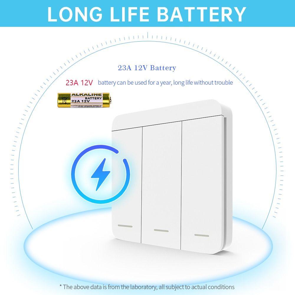 1/2/3Gang Wireless Smart Switch 433MHz Remote Control Switch Wall Panel Switch  Home Automation