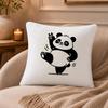 panda Cushion Cover Anti-dustmite Pillowcase Invisible zipper silky short plush Sofa cushion cover