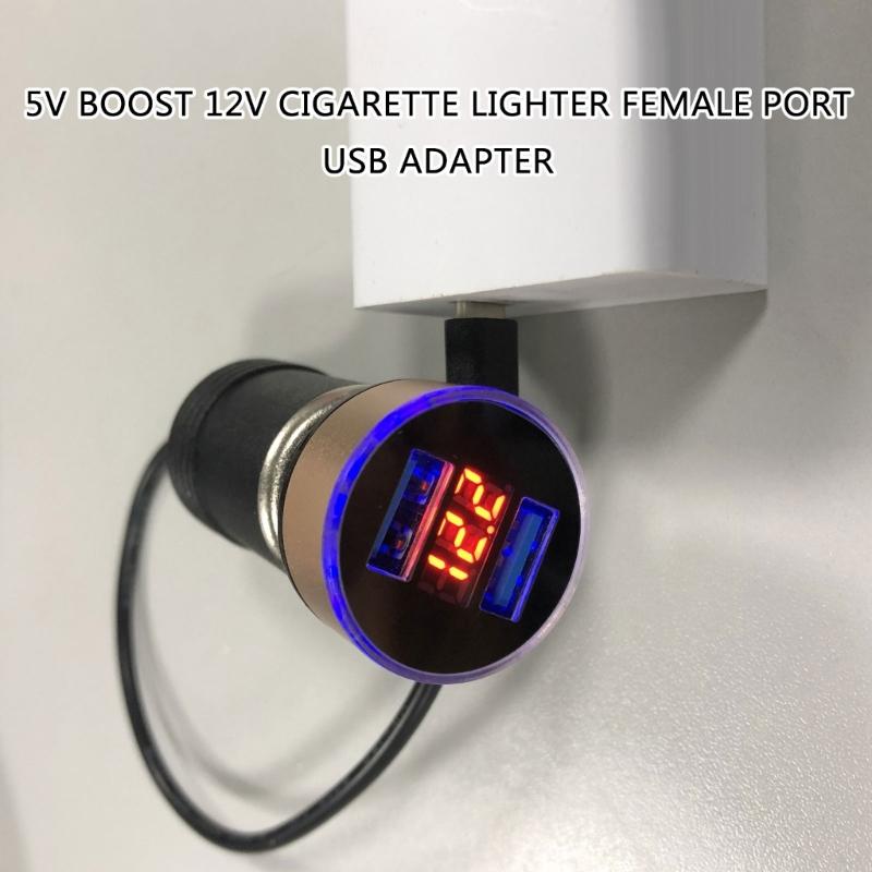 USB to Car Cigarettes Lighters Female Socket 12V Power Cable with Type C Adapter for Vehicle Accessories