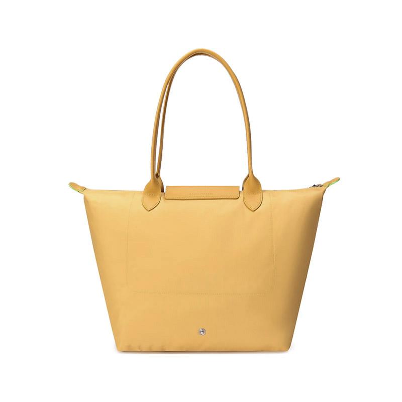 LONGCHAMP Le Pliage Green Eco Friendly Canvas One Shoulder Handbag Womens Yellow