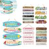 Bedroom Wall Accent Inspirational Wooden Hanging Sign, Summer Surf Kids Positive Quote Plaque, Theme Sign Farmhouse String for Room Yard Home Decor