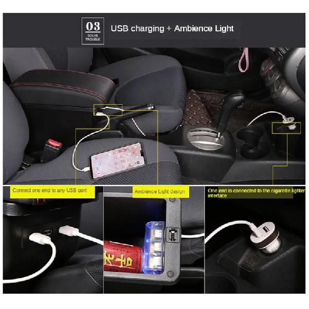 For Suzuki Jimny Armrest box For Suzuki Jimny JB74 Car Armrest 2023 2022 2021 2020 2019 2018 2017 Storage Box Car Accessories