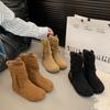 2025 New Autumn Round Head Comfortable Temperament Trendy Fashion Versatile Korean Style Short Boots Women Comfortable Fashion Boots Women