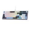 RK ROYAL KLUDGE X104 Teclado Mecânico com Fio Cremoso para Jogos Numpad e 104 Lineares RGB Software Online para Teclado de Tamanho Completo QWERTY dos EUA, (com Botões),
