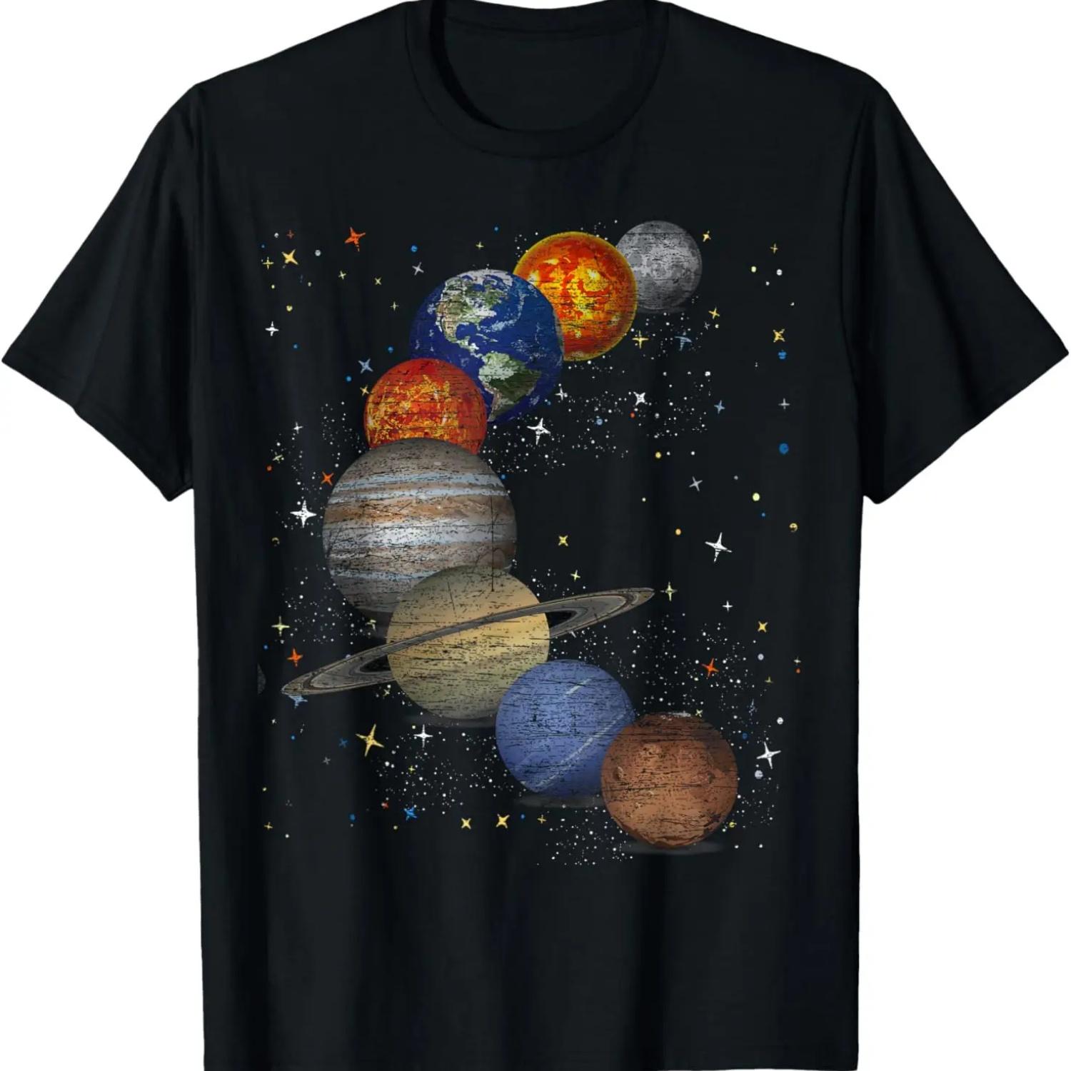 

Galaxy Planets Sun Universe Outer Space Science T-Shirt XXXXXL чорний