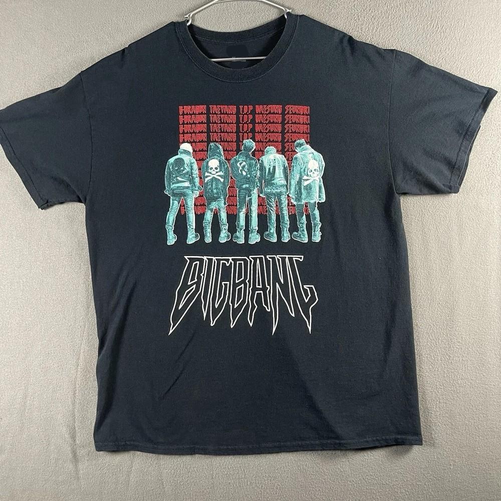 BIGBANG Line Up TShirt KPOP Fan Tee GDragon Daesung Taeyang Seungri T.O.P S3X Unisex T-Shirt XL