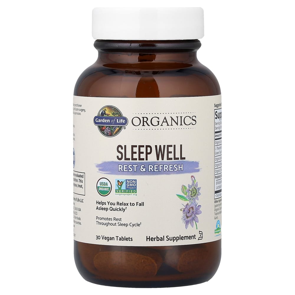 Garden of Life Organics Sleep Well Rest & Refresh Vegan Tablets 30 Tablets